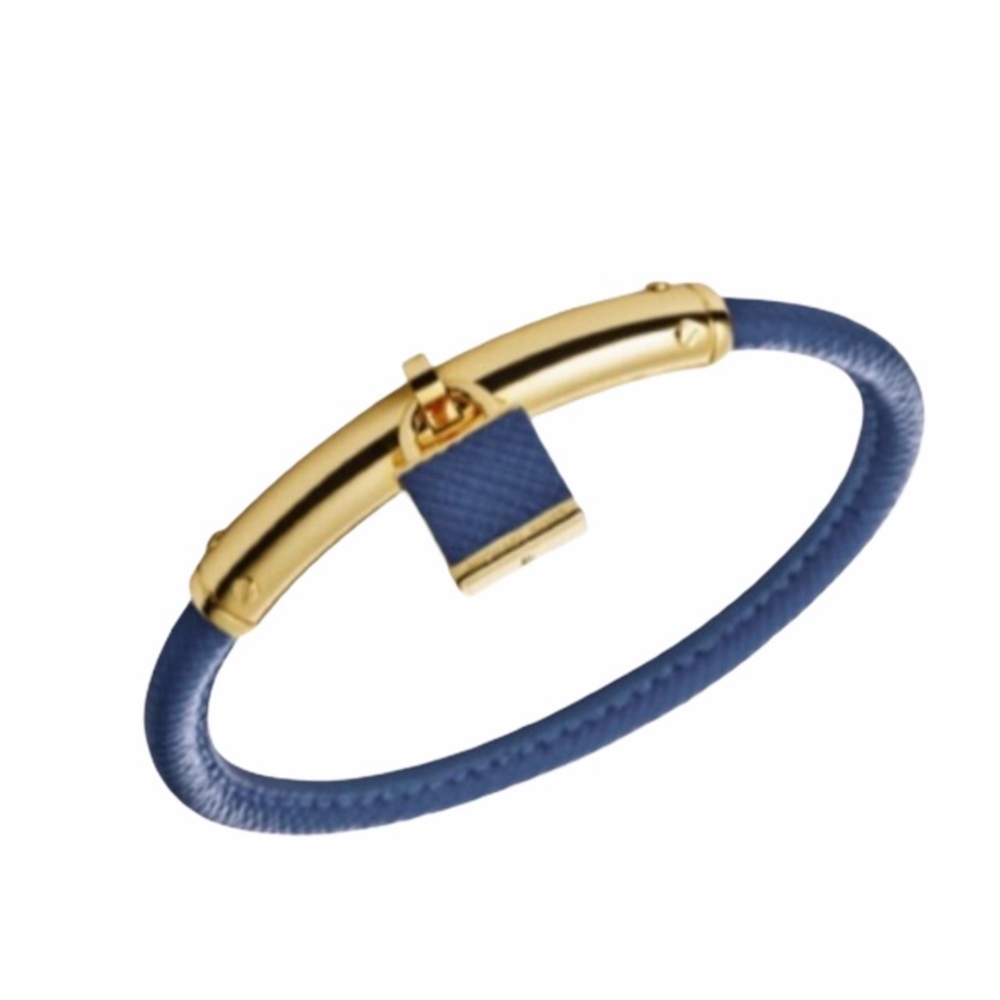 MICHAEL MK Logo Padlock Leather Bracelet